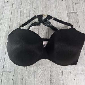 Victoria Secret By Lined Bra Underwire Black Lace Back Hook Size 36DDD